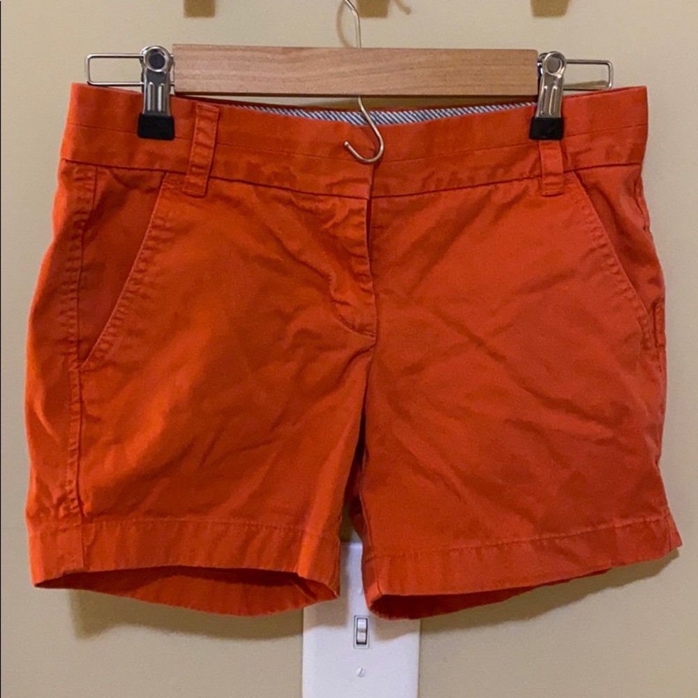 orange j crew chinos